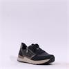 Rieker Laced Low Wedge Trainer Side Zip - Black Combi